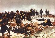 Frederic Remington Battle of war bonnet creek oil